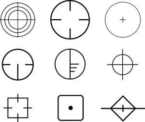 various crosshairs